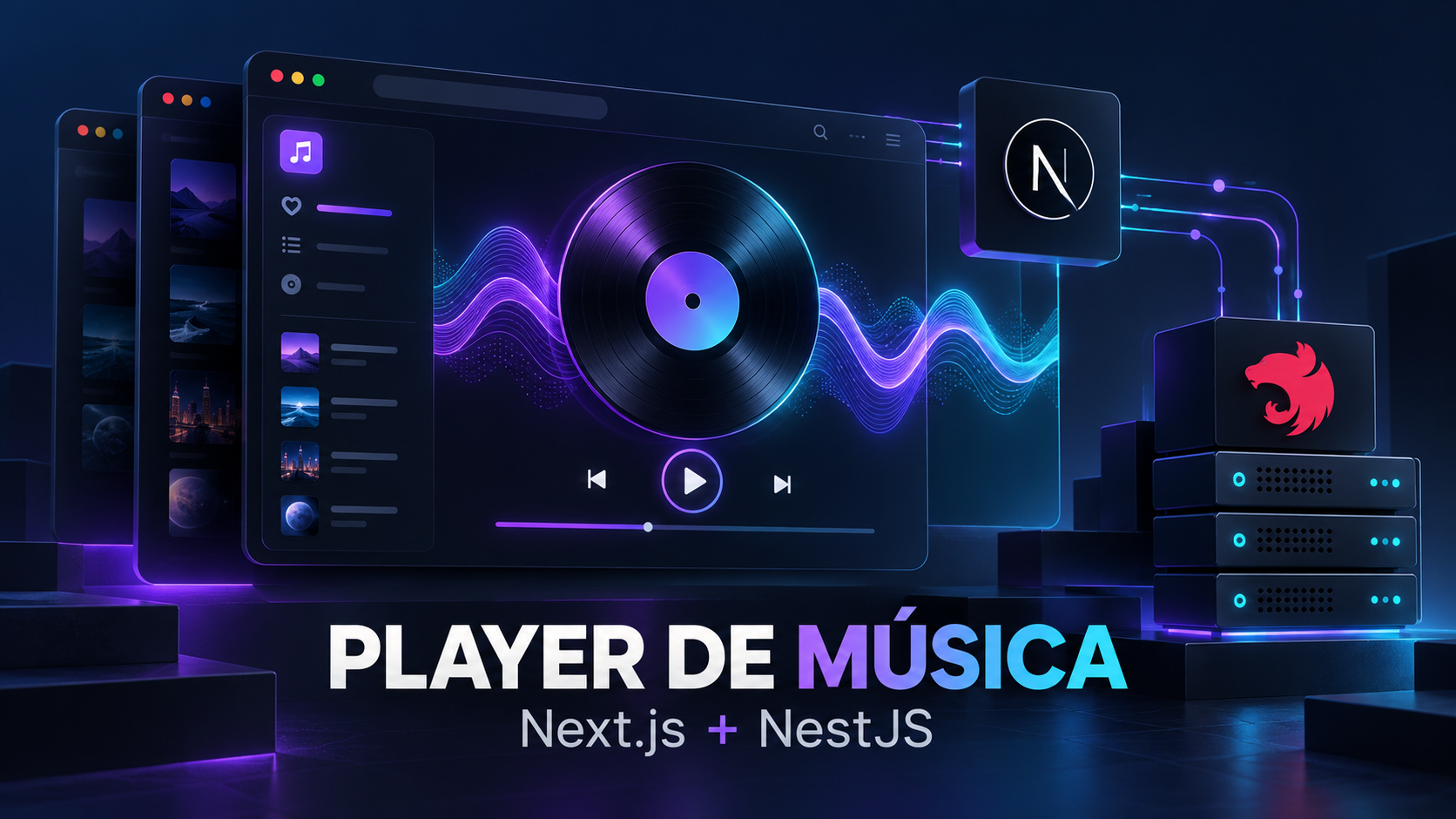 Como criar um player de música com Next.js e NestJS: arquitetura, passo a passo e código completo