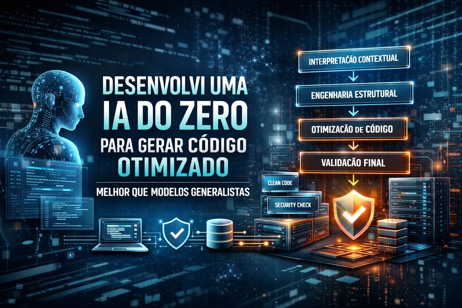 Eu Criei uma IA do Zero — E Ela Gera Código Mais Eficiente que Modelos Generalistas